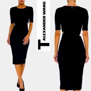 Alexander Wang Bodycon Cut Out Black Dress M